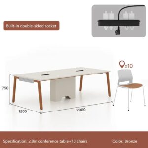 XTHYZ-016 wooden office furniture round meeting desk conference room tables and chairs modern conference table office meeting ta