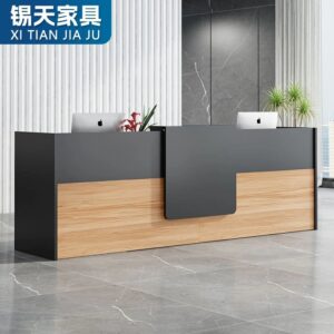 XTQT-006 wood executive office table office furniture luxury reception desk modern reception counter front desk