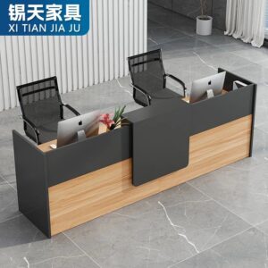 XTQT-006 wood executive office table office furniture luxury reception desk modern reception counter front desk