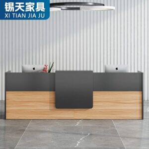 XTQT-006 wood executive office table office furniture luxury reception desk modern reception counter front desk