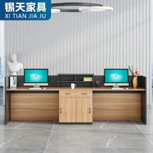 XTQT-006 wood executive office table office furniture luxury reception desk modern reception counter front desk