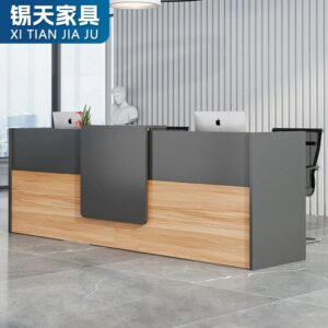 XTQT-006 wood executive office table office furniture luxury reception desk modern reception counter front desk