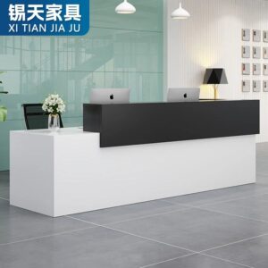 XTQT-007 reception furniture office furniture luxury l shaped reception counter salon front desk reception desk modern