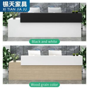 XTQT-007 reception furniture office furniture luxury l shaped reception counter salon front desk reception desk modern