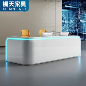 XTQT-008 escritorio office furniture desk tables set scrivania rezeption modern front desk reception desk beauty salon