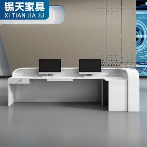 XTQT-008 escritorio office furniture desk tables set scrivania rezeption modern front desk reception desk beauty salon