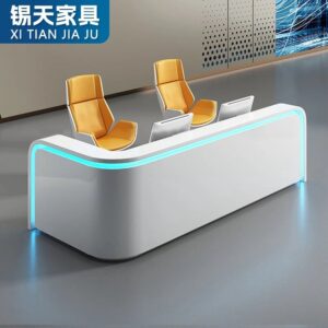 XTQT-008 escritorio office furniture desk tables set scrivania rezeption modern front desk reception desk beauty salon