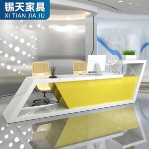 XTQT-012 modern office rezeption small pink reception counter luxury front desk small reception desk modern front desk