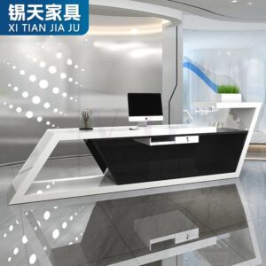 XTQT-012 modern office rezeption small pink reception counter luxury front desk small reception desk modern front desk