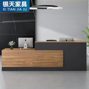 XTQT-016 reception furniture office furniture luxury l shaped reception counter salon front desk reception desk modern