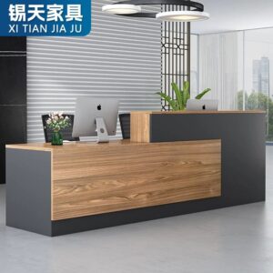 XTQT-016 reception furniture office furniture luxury l shaped reception counter salon front desk reception desk modern