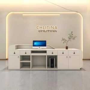 XTQT-034 office table and chairs reception counter front desk counter small reception desk salon reception desk moden